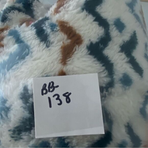 Eddie Bauer Cream Womens L 1/4 Zip Sherpa Sweater Aztec Tribal Plush Sweatshirt - Picture 12 of 12